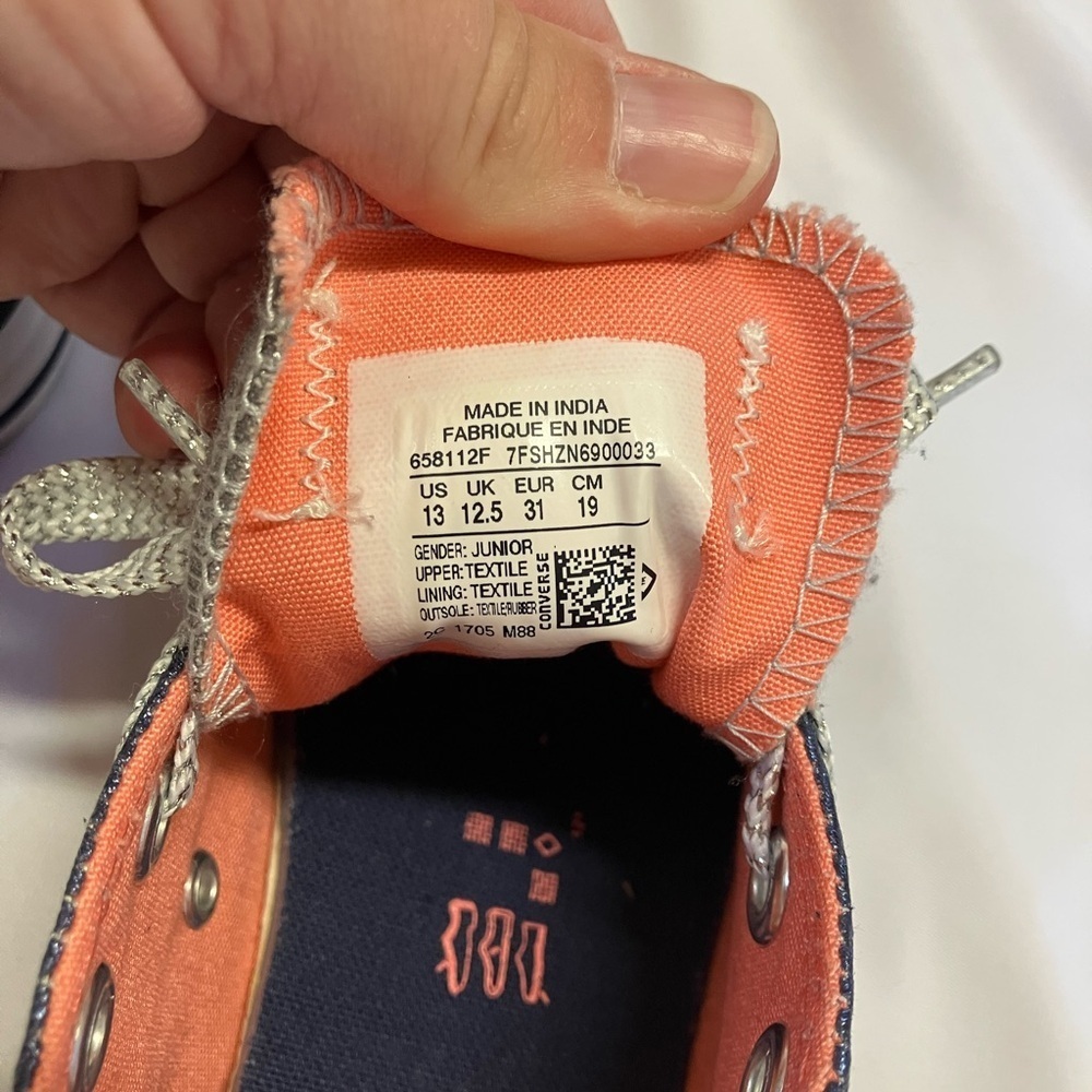 Converse Blue and White Chuck Taylor Sneakers - Picture 6 of 12